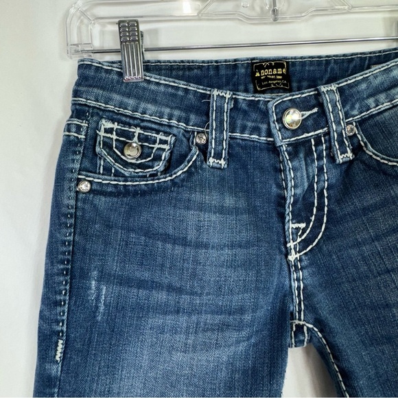 Anoname Heavy Stitch Rhinestone Bling Heidi Bermuda Shorts - Picture 2 of 8